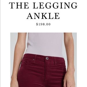 The Legging (Super Skinny) AG Grey Corduroys